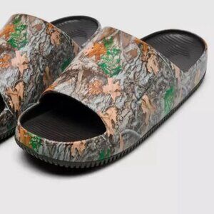 Nike Calm Slide Sandals Mens Realtree Camo Edge Baroque Brown